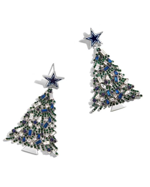Baublebar and Dallas Cowboys Christmas Tree Dangling Earrings