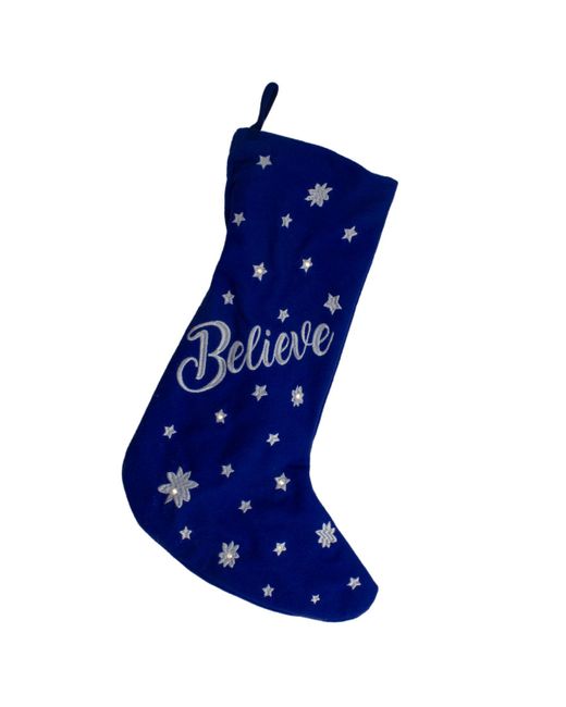 Northlight Led Stocking Believe with Snowflakes