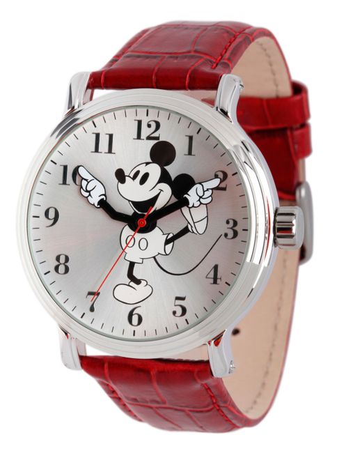 EwatchFactory Disney Mickey Mouse Shiny Silver Vintage Alloy Watch