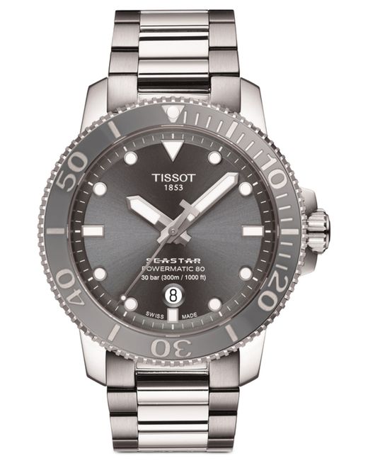 Tissot Seastar 1000 Powermatic 80 Automatic Stainless Steel Bracelet Watch 43mm