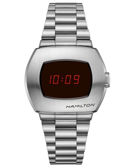 Hamilton Swiss Digital Pulsar Stainless Steel Bracelet Watch 34.7x40.8mm