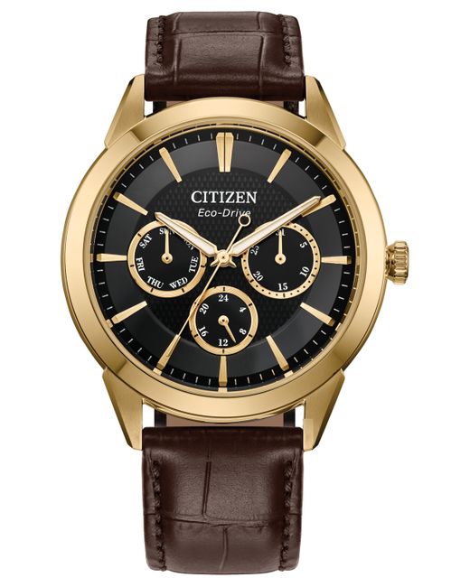 Citizen Eco-Drive Rolan Leather Strap Watch 40mm