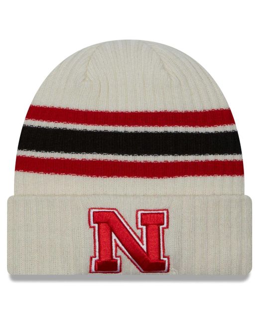 New Era Distressed Nebraska Huskers Vintage-Like Cuffed Knit Hat