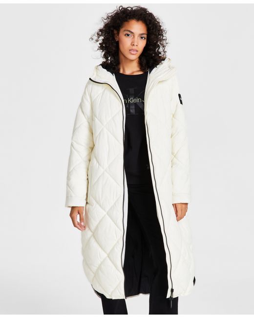 Calvin Klein Jeans Cire Drama Hooded Longline Puffer Jacket