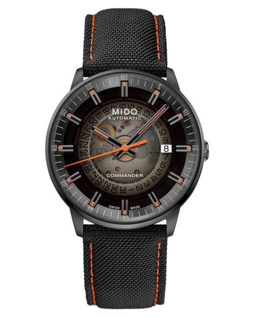 Mido Swiss Automatic Commander Gradient Fabric Strap Watch 40mm