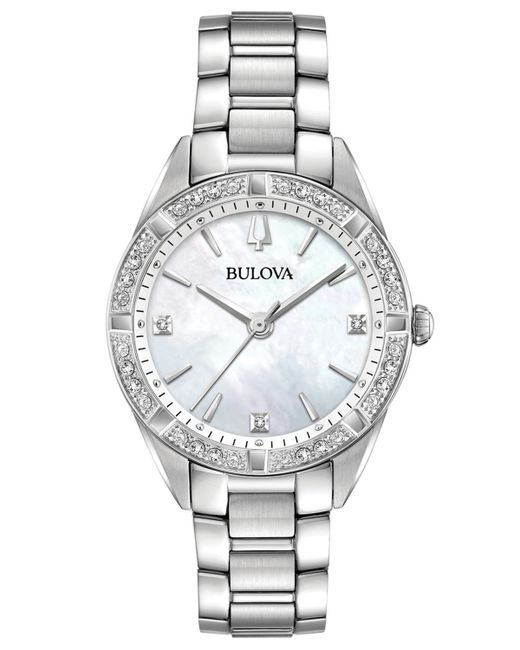 Bulova Sutton Diamond 1/10 ct. t.w. Stainless Steel Bracelet Watch 32.5mm
