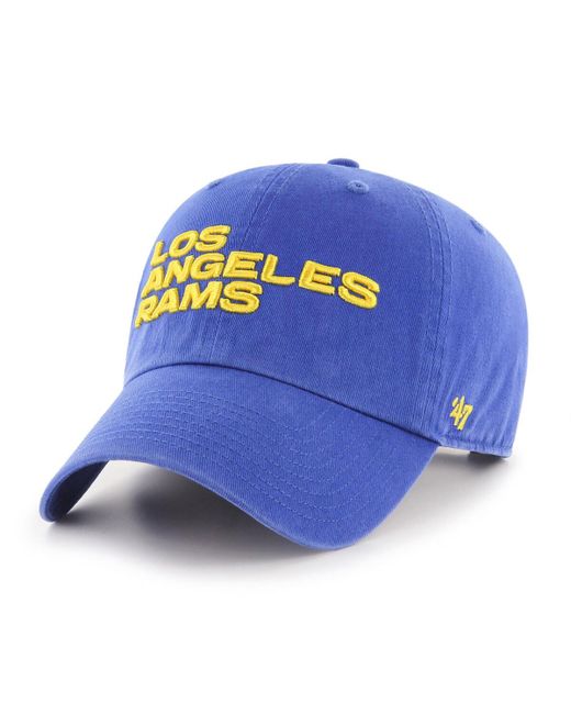 '47 Brand 47 Los Angeles Rams Clean Up Team Script Adjustable Hat