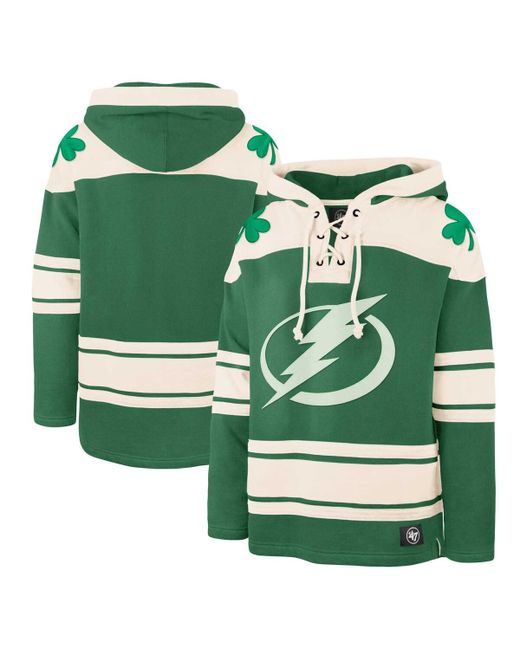 '47 Brand 47 Brand Tampa Bay Lightning St. Patrick Day Superior Lacer Pullover Hoodie