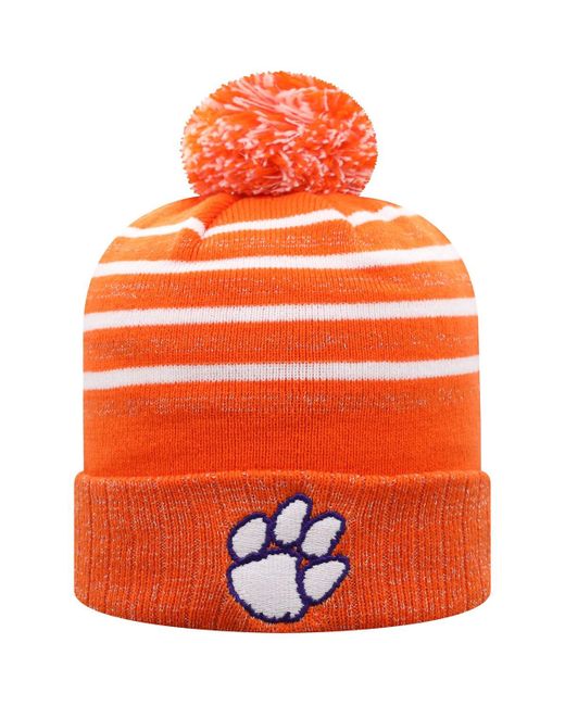 Top Of The World Clemson Tigers Shimmering Cuffed Knit Hat with Pom