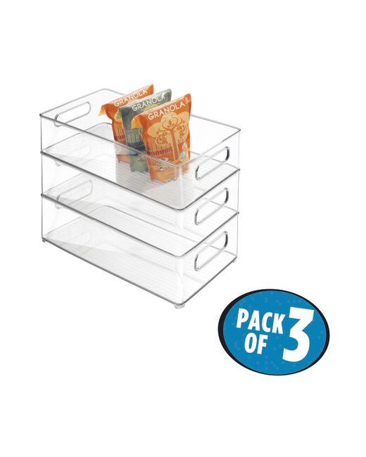 Idesign Refrigerator and Freezer Storage Bin with Lid Set of 3