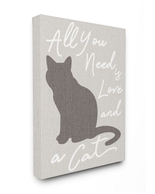 Stupell Industries All You Need is Love and a Cat Canvas Wall Art 30 x 40
