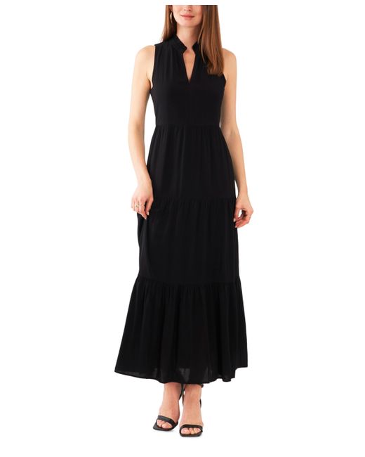 Vince Camuto Collared Halter Maxi Dress