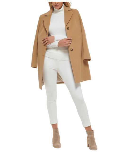 Calvin Klein Single-Breasted Wool Blend Coat