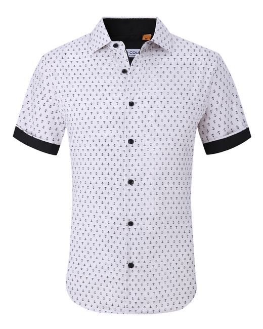Suslo Couture Slim-Fit Geo-Print Performance Shirt