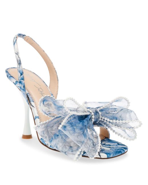 Betsey Johnson Fawn Mesh Bow Heeled Sandals