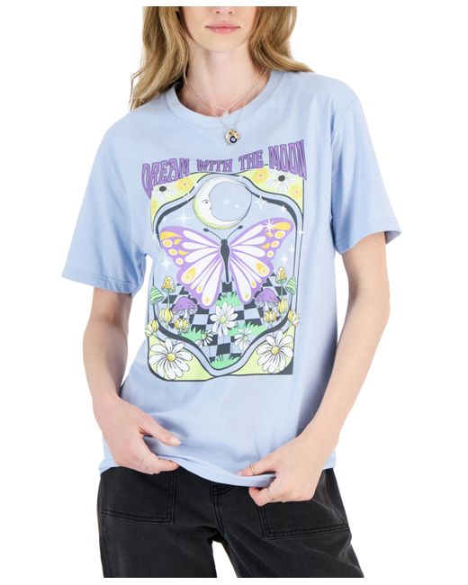 Rebellious One Juniors Dream Butterfly Cotton Graphic T-Shirt