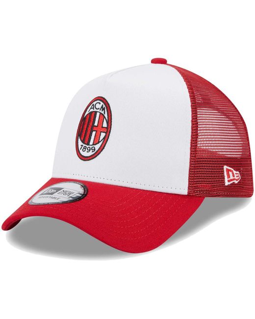 New Era Red Ac Milan Core E-Frame Trucker Adjustable Hat