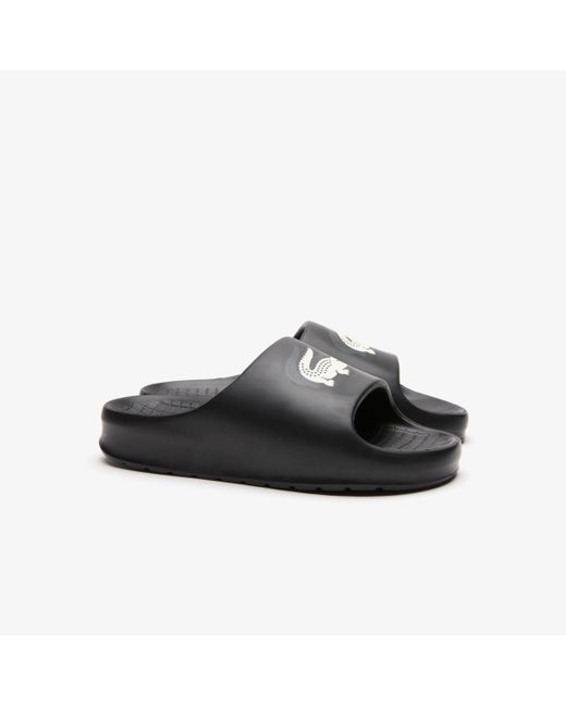 Lacoste Croco 2.0 Evo Slip-On Slide Sandals Off White