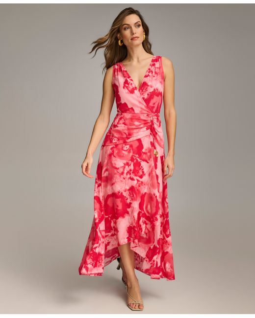 Donna Karan Printed Sleeveless Maxi Dress