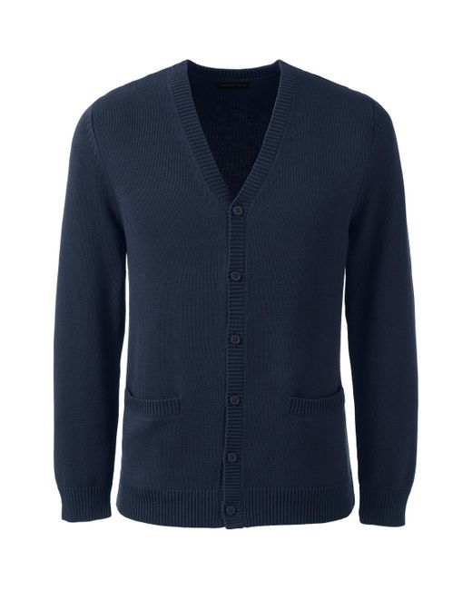 Lands' End School Uniform Cotton Modal Button Front Cardigan Sweater