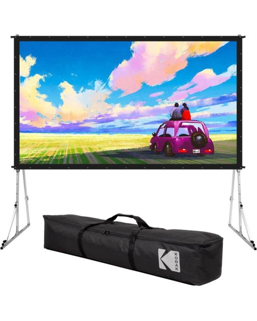 Kodak 120 Dual Portable Projector Screen with Stand and Carry Case