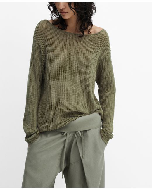 Mango Boat-Neck Knitted Sweater
