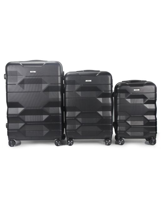 Mirage Luggage Maggie Abs Hard shell Lightweight 360 Dual Spinning Wheels Combo Lock 3 Piece Luggage Set