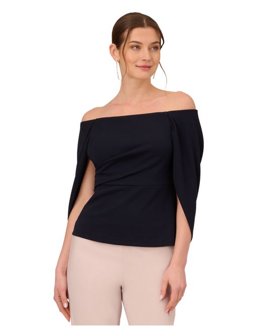 Adrianna Papell Off-The-Shoulder Cape-Sleeve Top