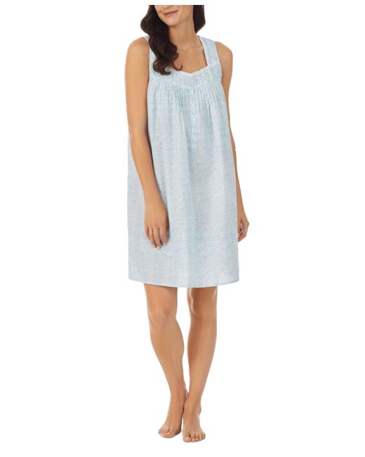 Eileen West Sleeveless Lace-Trim Nightgown