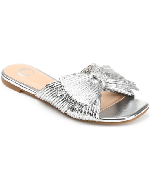 Journee Collection Serlina Bow Flat Sandals