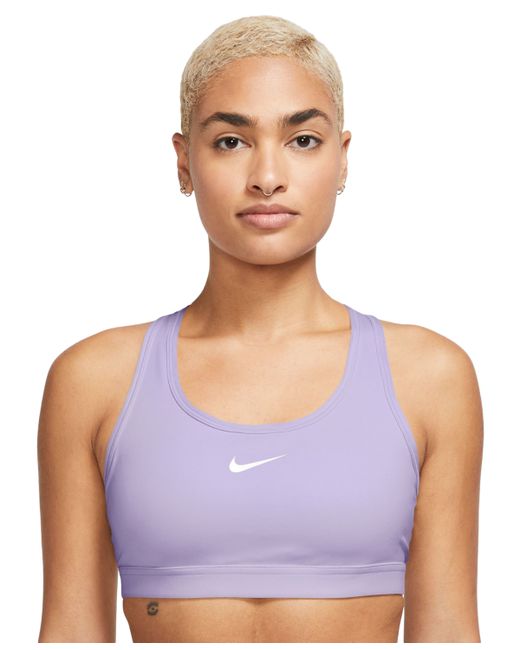 Nike Swoosh Padded Medium-Impact Sports Bra white