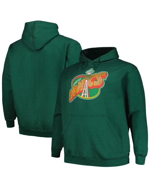 Mitchell & Ness Seattle SuperSonics Hardwood Classics Big and Tall Pullover Hoodie