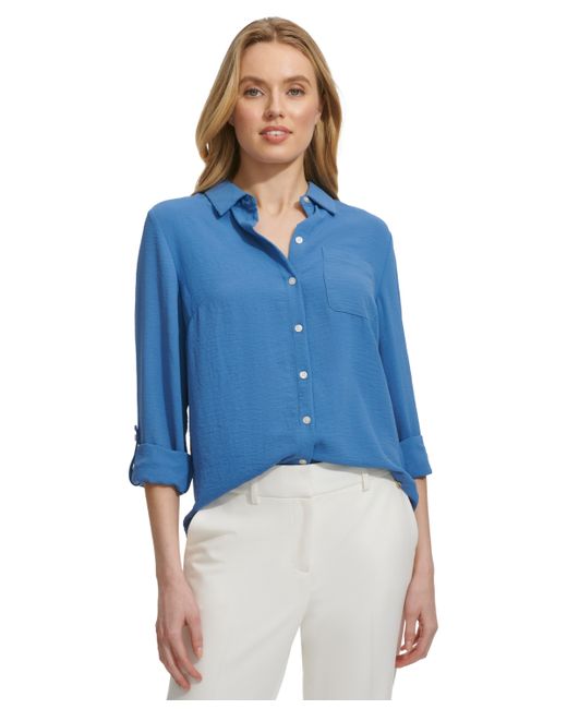 Tommy Hilfiger Collared Button-Front Shirt