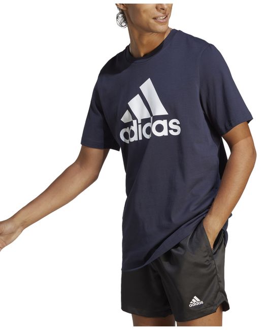 Adidas Essentials Single Jersey Big Logo Short Sleeve Crewneck T-Shirt whi