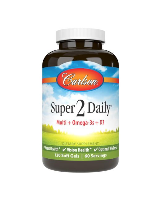 Carlson Labs Carlson Super 2 Daily Multi Omega-3s Fish Oil Multivitamin Vitamins Minerals Softgels