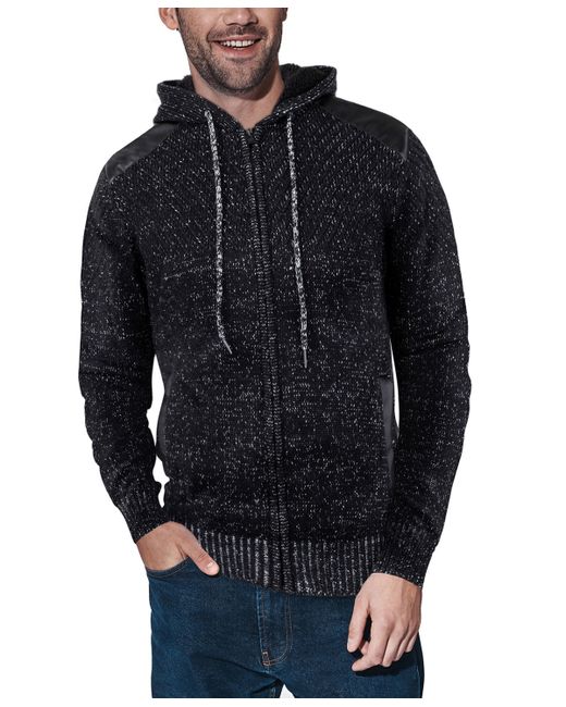 X-Ray Full-Zip Sherpa Knit Hoodie Sweater
