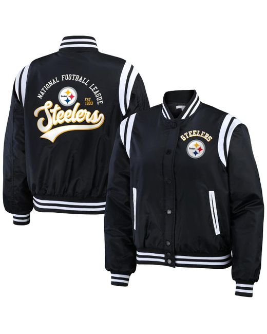Wear By Erin Andrews Pittsburgh Steelers Full-Zip Bomber Jacket