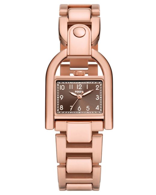 Fossil Harwell Three-Hand Rose Gold-Tone Stainless Steel Watch 28mm