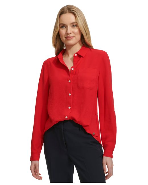 Tommy Hilfiger Collared Button-Front Shirt