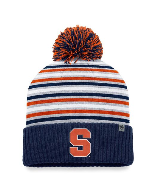 Top Of The World Syracuse Orange Dash Cuffed Knit Hat with Pom