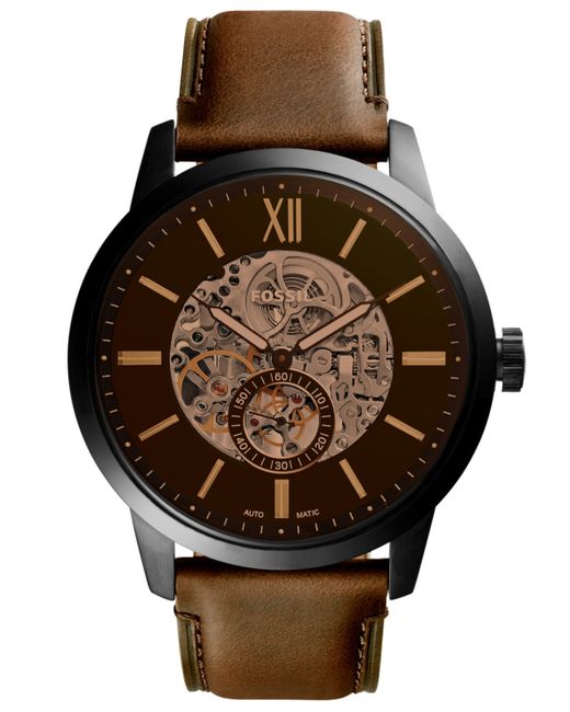 Fossil Townsman Leather Strap Watch 48mm