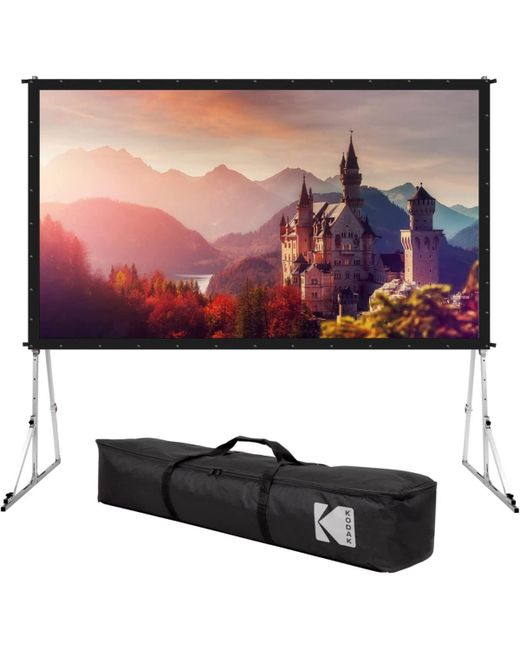 Kodak 150 Dual Portable Projector Screen with Stand and Carry Case