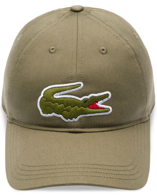 Lacoste Adjustable Croc Logo Cotton Twill Baseball Cap