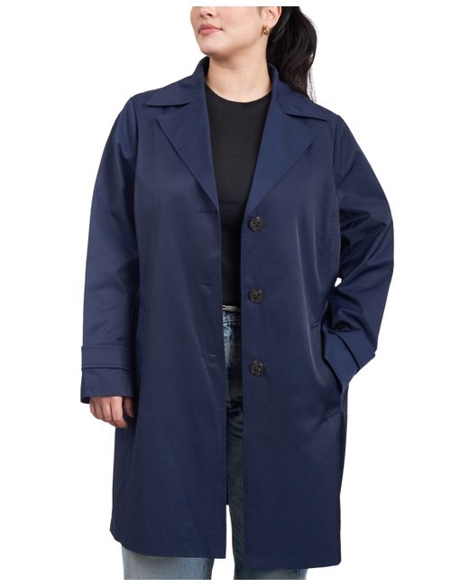 Michael Kors Michael Plus Single-Breasted Reefer Trench Coat Created for