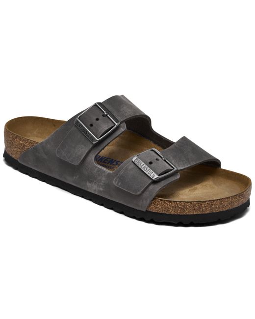 Birkenstock Arizona Essentials Oiled Leather Two-Strap Sandals from Finish Line