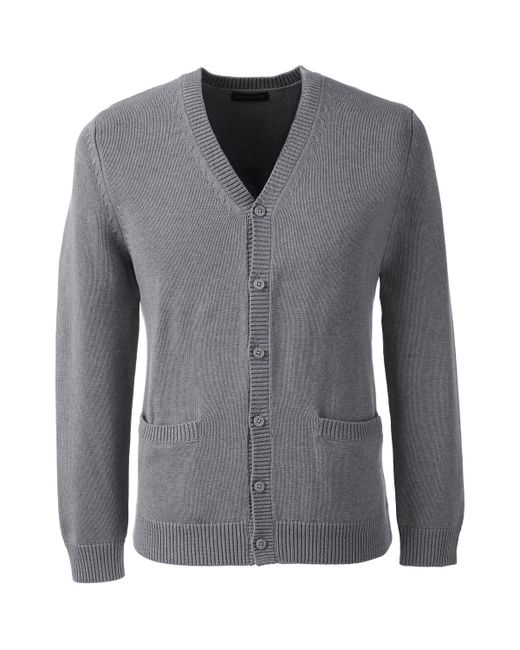 Lands' End School Uniform Cotton Modal Button Front Cardigan Sweater