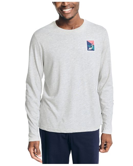 Nautica Classic-Fit Logo Graphic Long-Sleeve T-Shirt