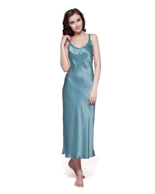 LilySilk 22 Momme Long Close Fitting Silk Nightgown for