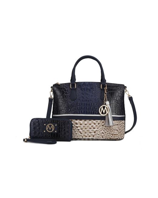 MKF Collection Autumn Crocodile Skin Tote Bag with Wallet by Mia k.