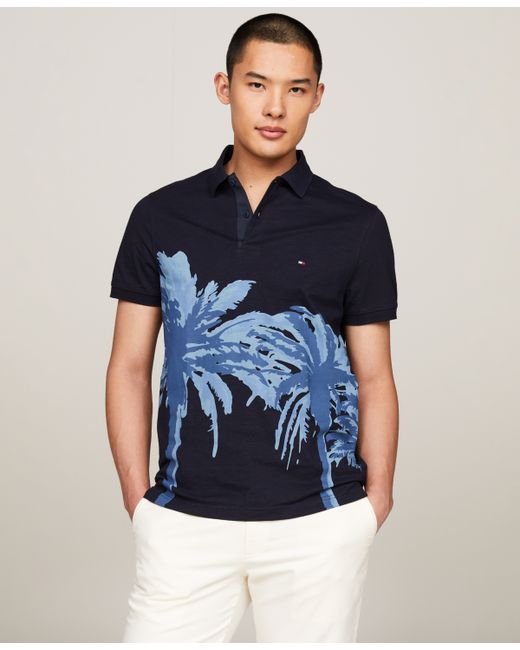 Tommy Hilfiger Short Sleeve Palm Print Polo Shirt